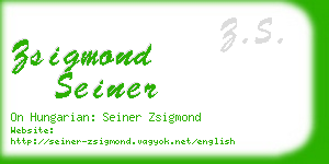 zsigmond seiner business card